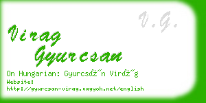 virag gyurcsan business card